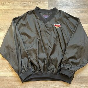 Vintage Atlanta Hawks NBA Black Pullover Windbreaker with Embroidered Logo XL